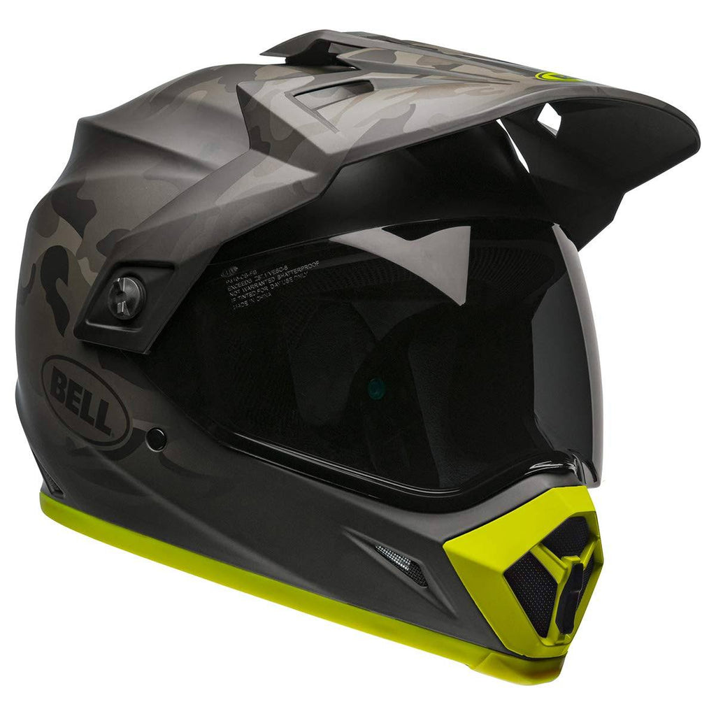 Matte Black Camo/Hi-Viz Adventure Helmet Y6456