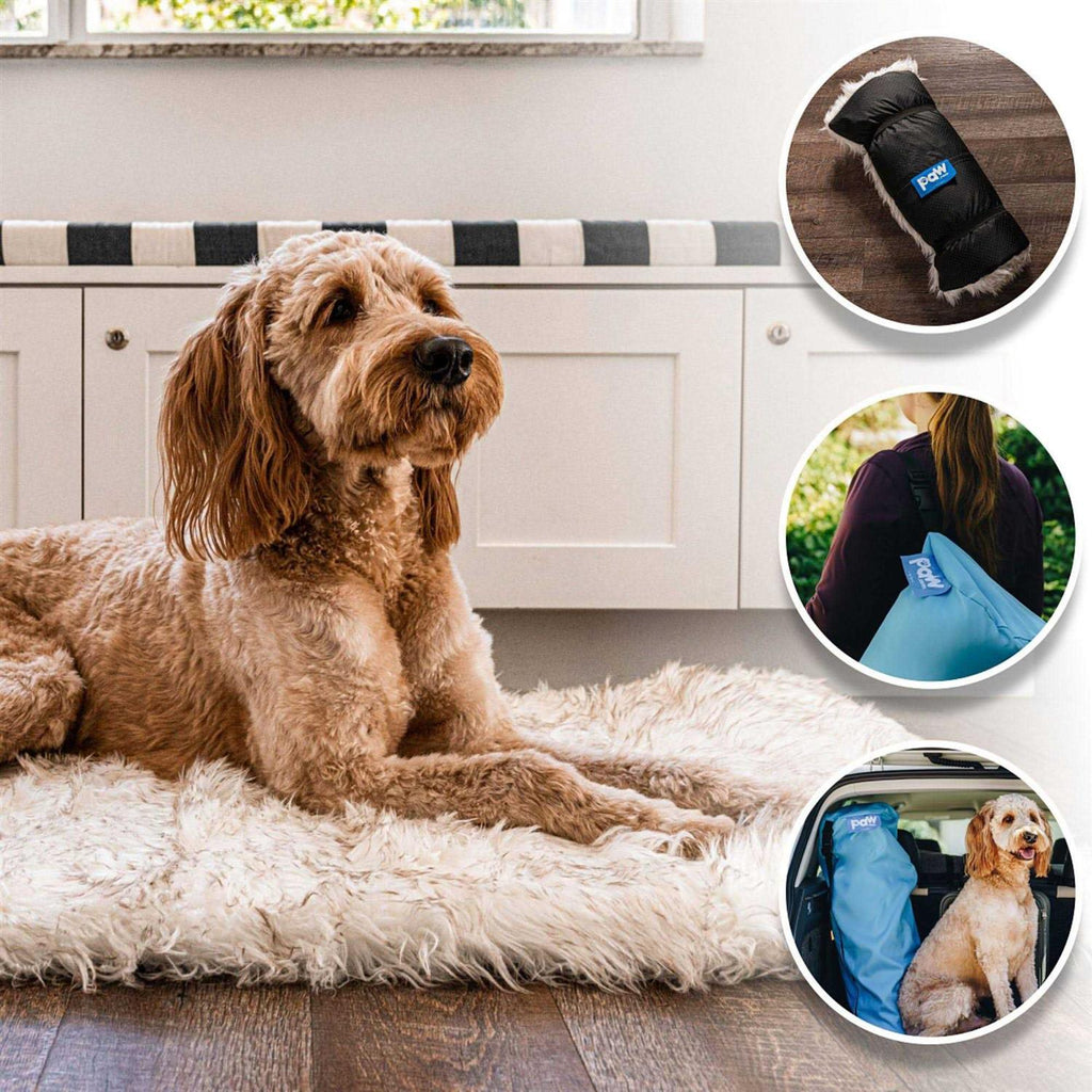 White Portable Orthopedic Dog Bed U85749
