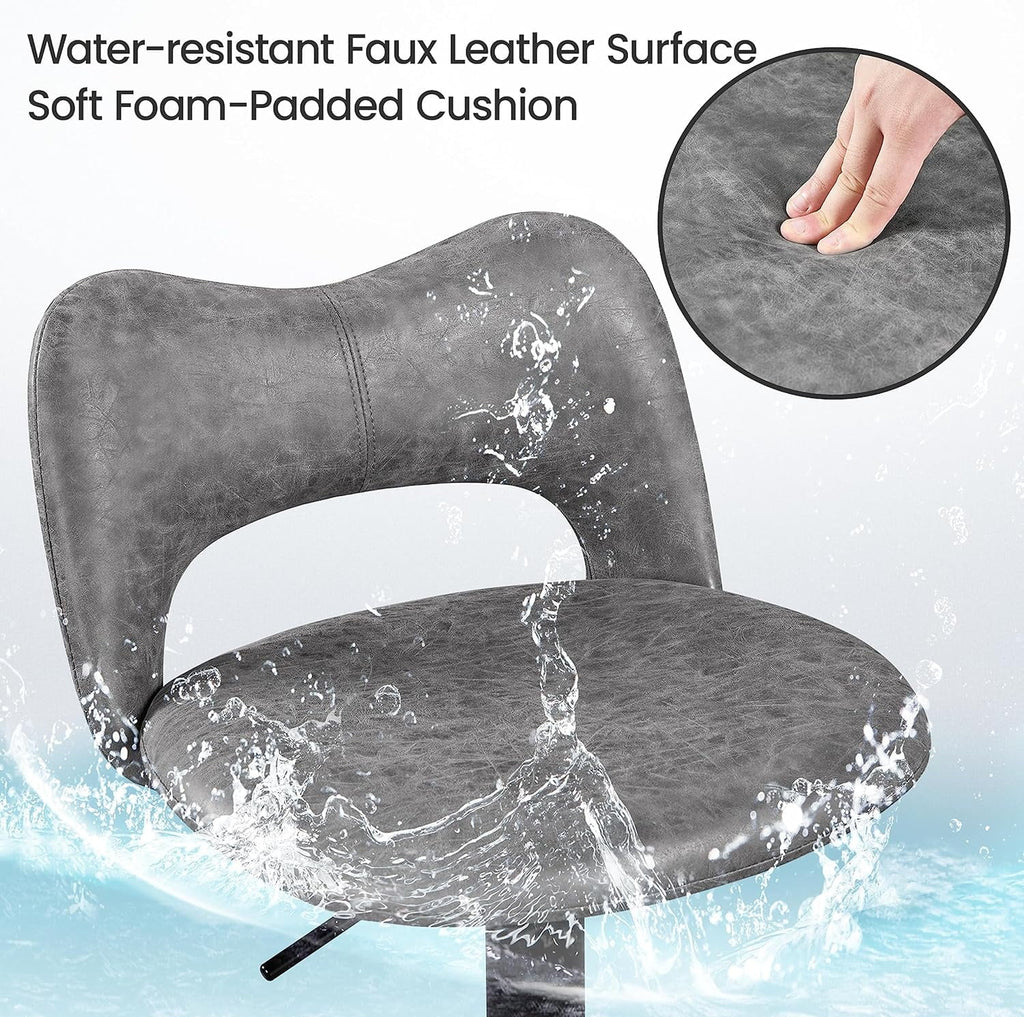 Grey Adjustable Swivel Bar Stools Set of 4 N555162