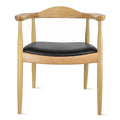 Solid Wood Farmhouse Dining Chair with PU Leather Cushion Seat T61280