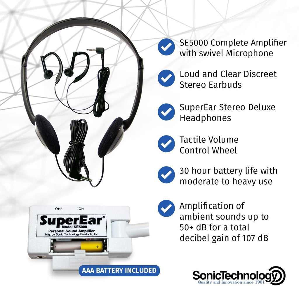 50dB Gain Hand Held Pocket Size Audio Amplifier with Headphones H376215