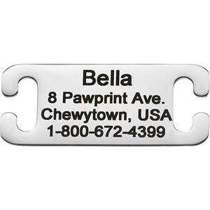 Stainless Steel Slide-On Dog & Cat Tag Q596