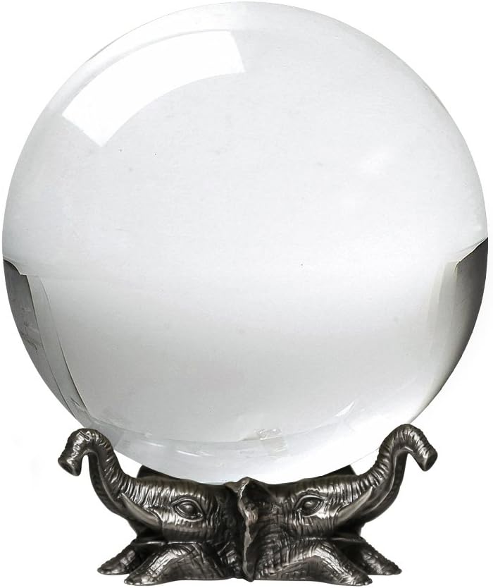 Clear Crystal Ball with Elephant Stand W504
