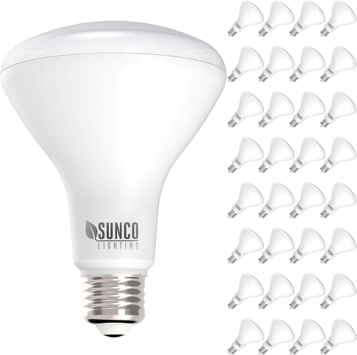 32 Pack BR30 LED Bulbs, 5000K Daylight, E26 Base, Dimmable Recessed Can Light Bulbs C79844