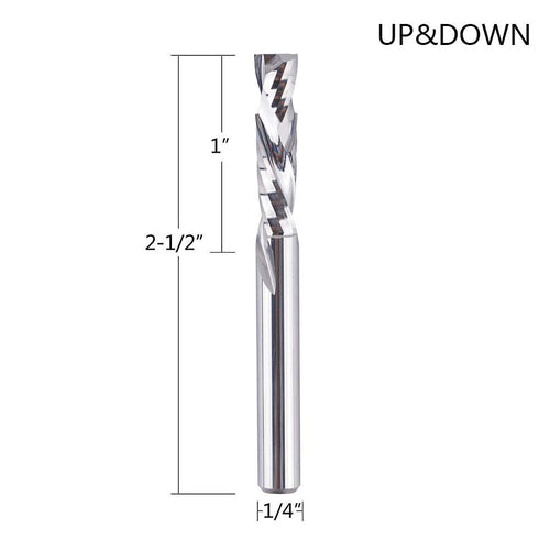 1/4 X 1 inch Carbide Spiral Router Bit with 1/4 inch Shank G389187