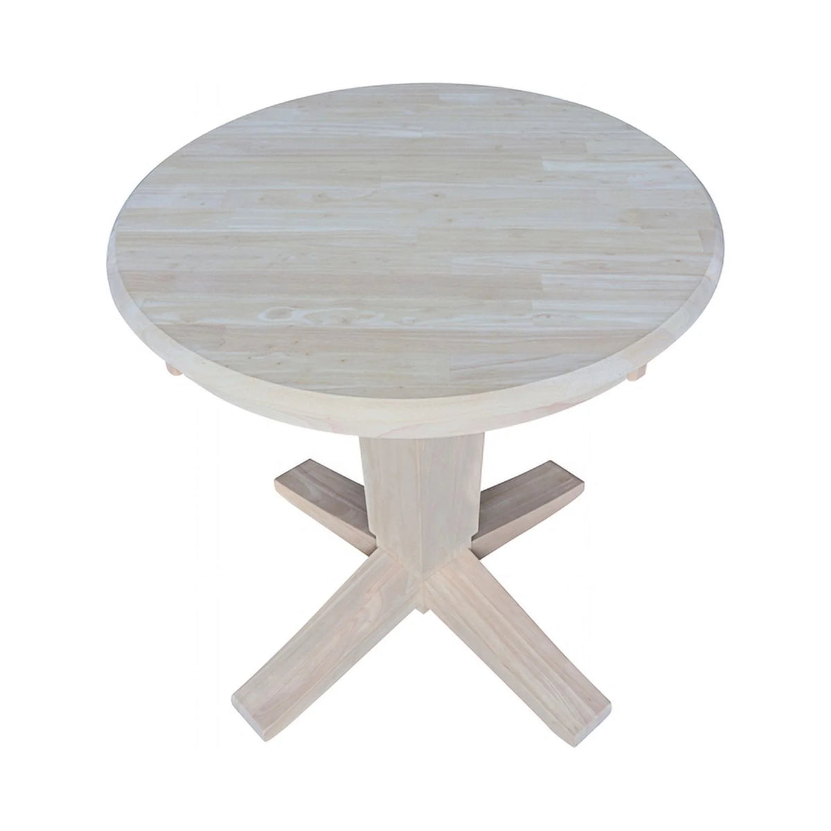 30" Solid Wood Round Top Pedestal Dining Table H4184