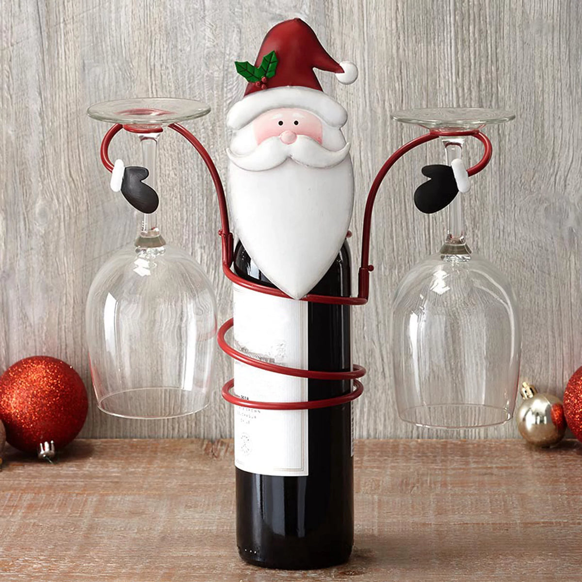 Holiday Wine Bottle and Glass Holder G286927
