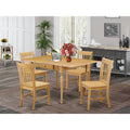 5 Pieces Drop Leaf Solid Wood Dining Table Set A303125