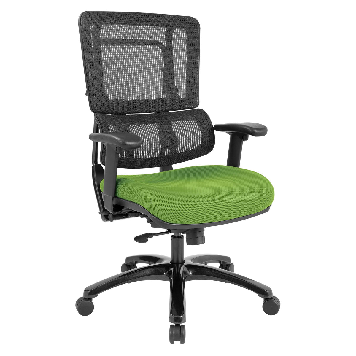 Black Mesh Back Chair with Shiny Black Base O2145