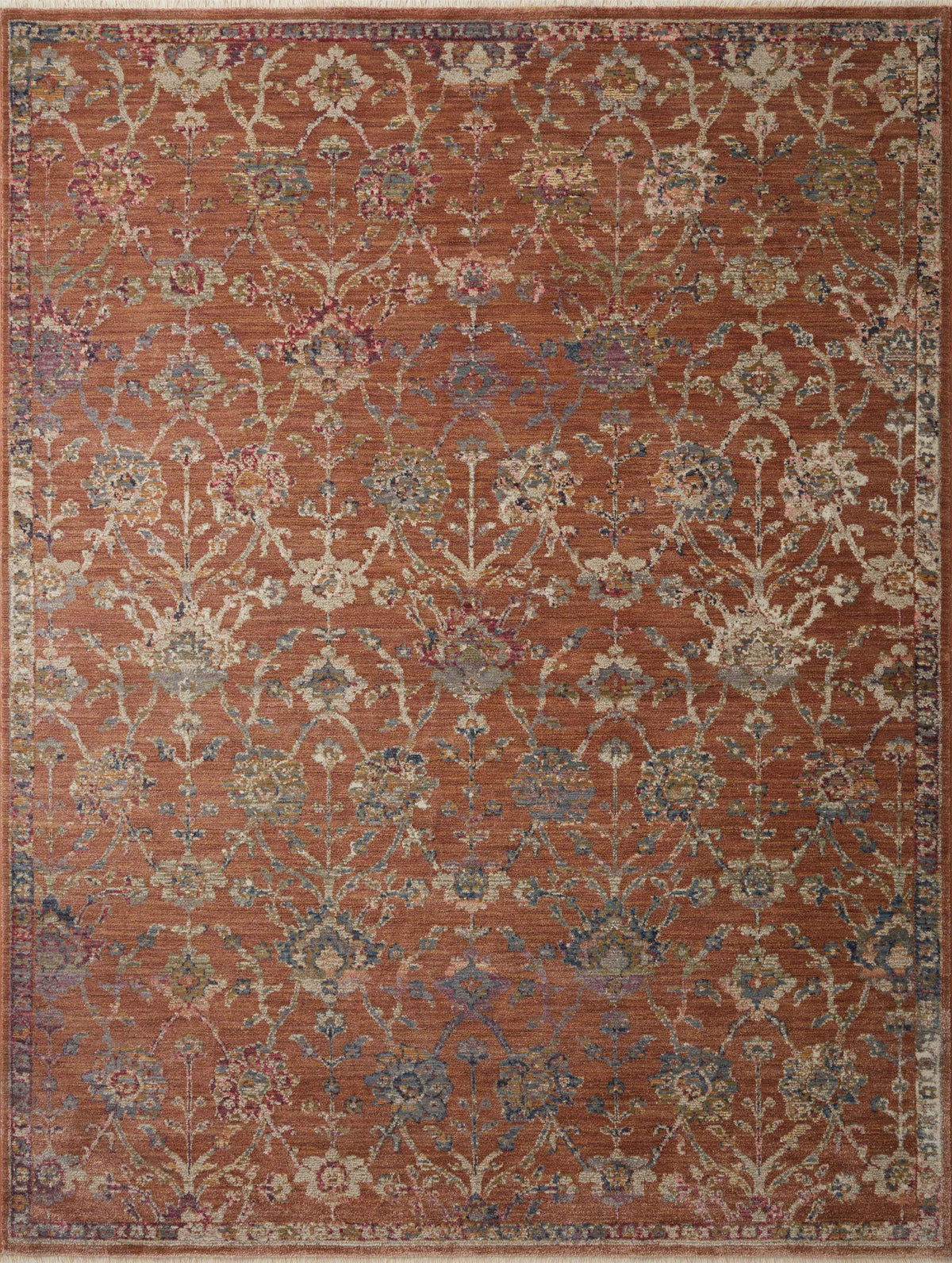 6'3 x 9' Terracotta Rug N299