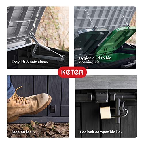 Black Outdoor Resin Storage Shed T26344