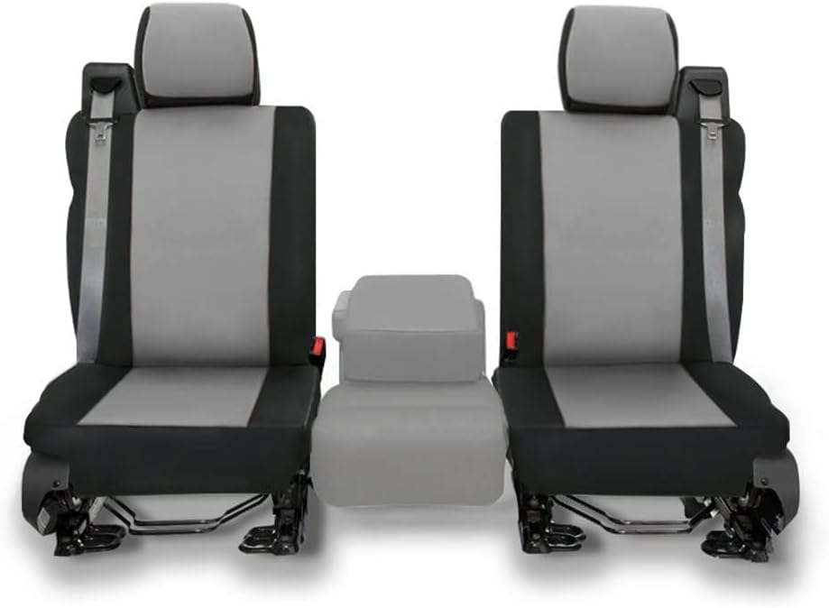 Custom Fit Neoprene Car Front Seat Covers Gray & Black E980