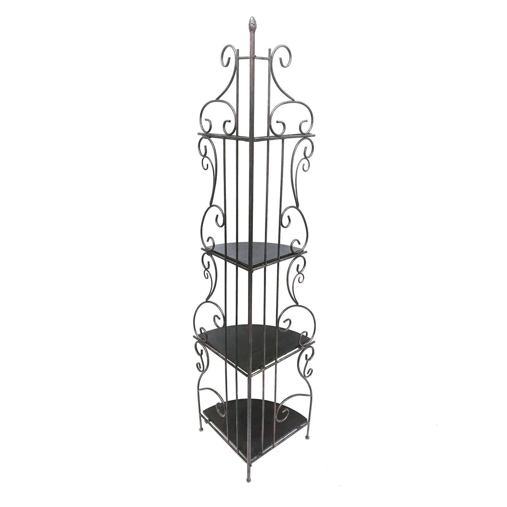Four Tier Metal Corner Shelf Bookcase I5036