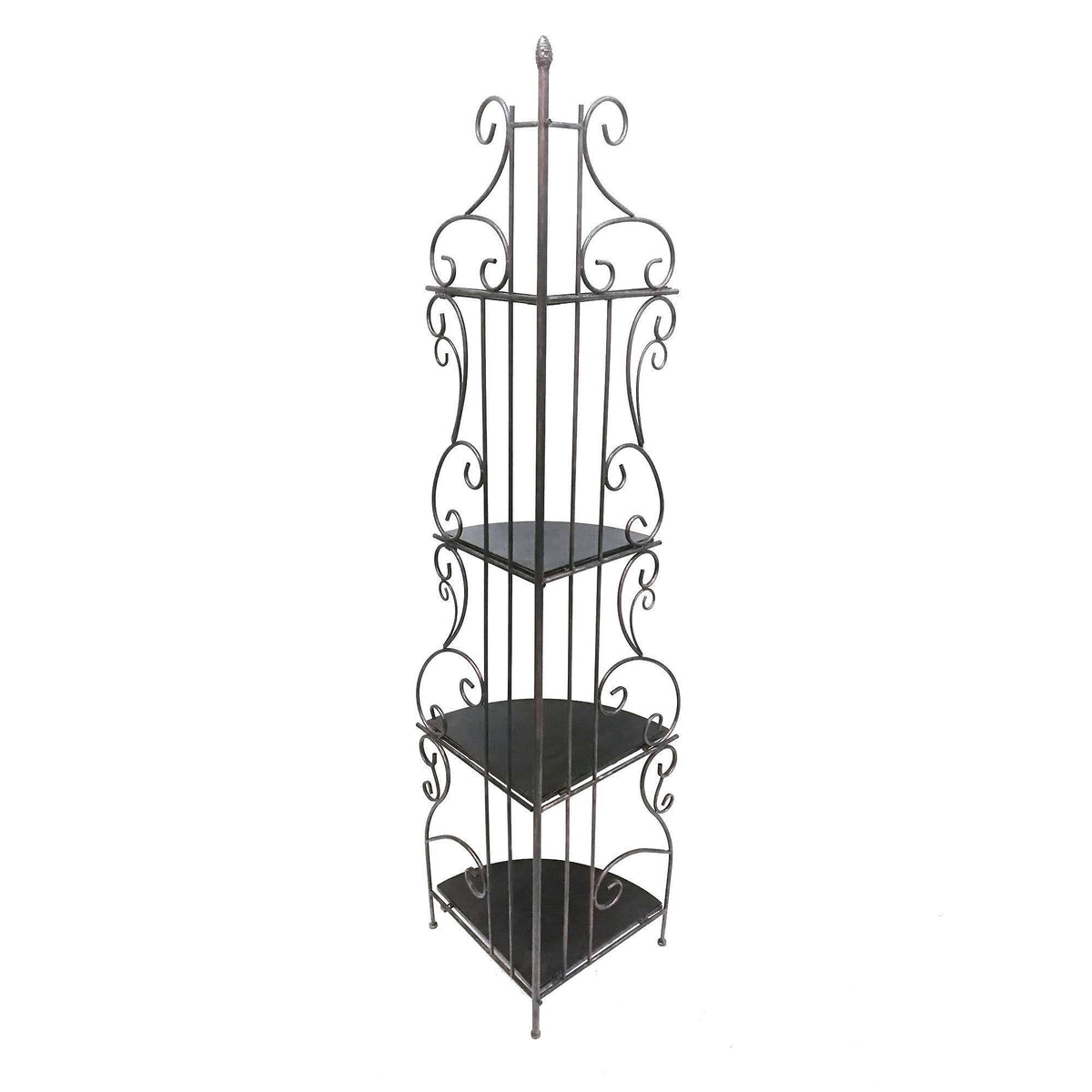 Four Tier Metal Corner Shelf Bookcase I5036