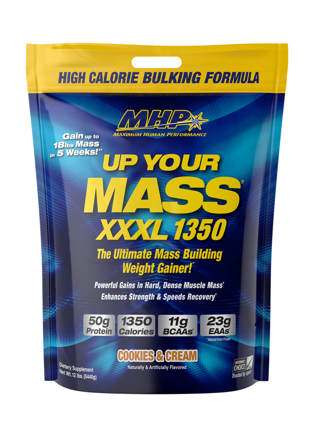 12lbs Cookies & Cream Mass Gainer O875