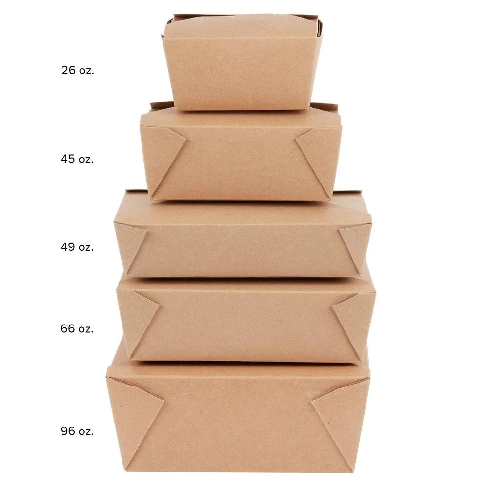Kraft Microwavable Paper #2 Take-Out Container - 200/Case A5270