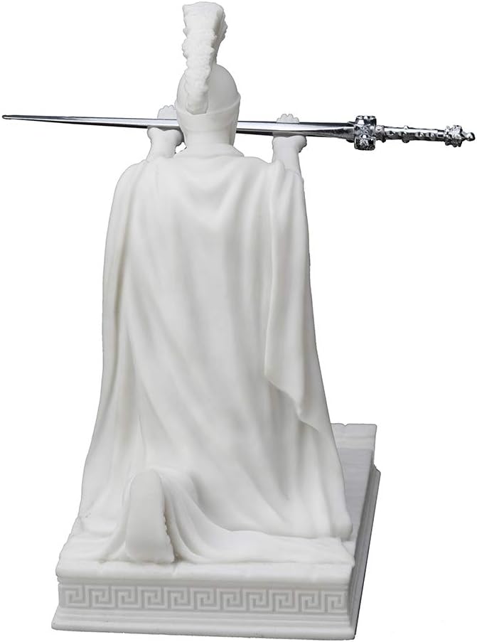 Resin Cast Marble Finish Roman Centurion Pen Holder with Letter Opener B38113