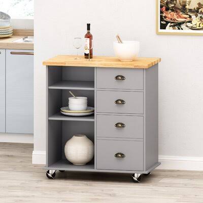 Solid Wood Kitchen Cart P54247