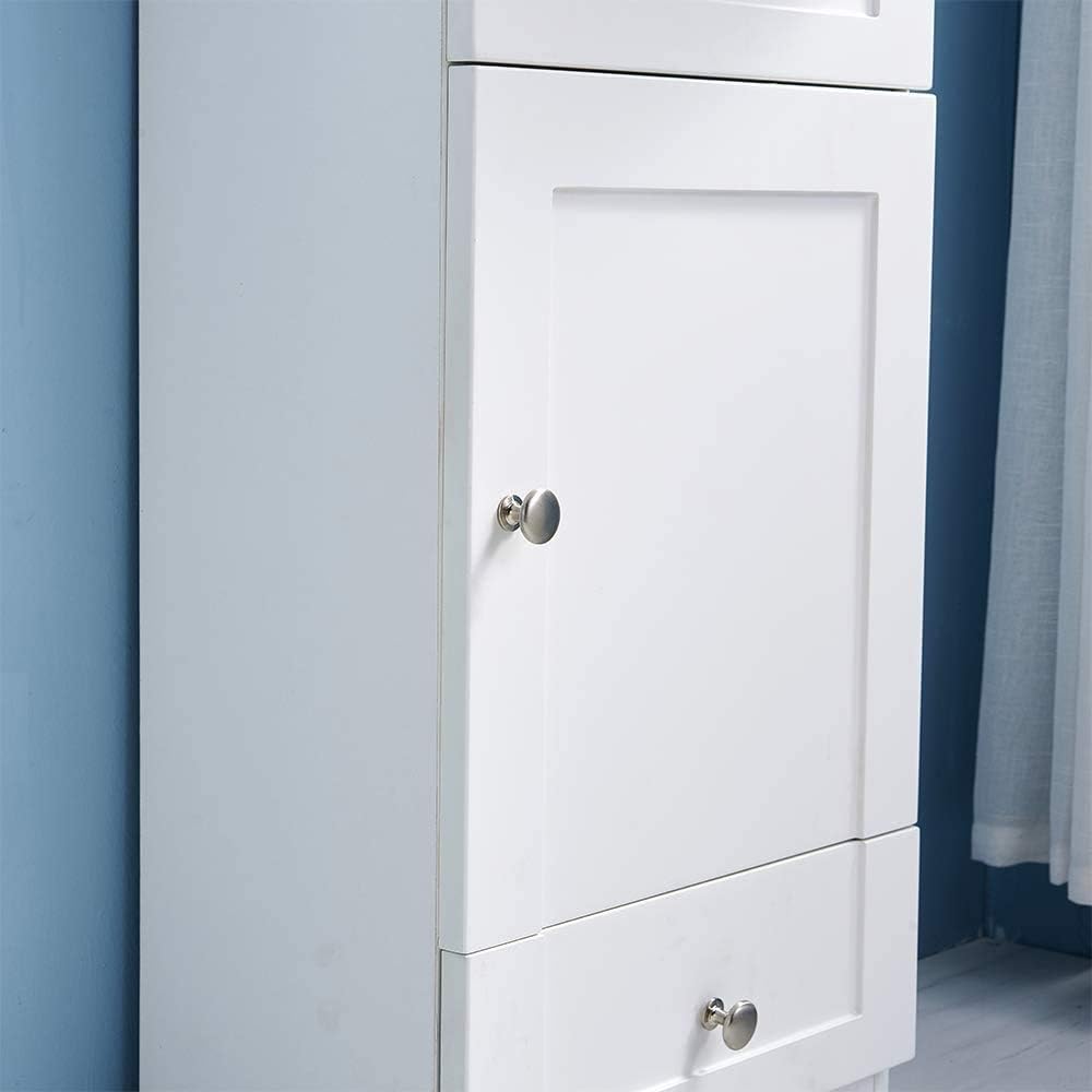 18" White Bathroom Vanity with Sink and 1 Door 1 Drawer W84993
