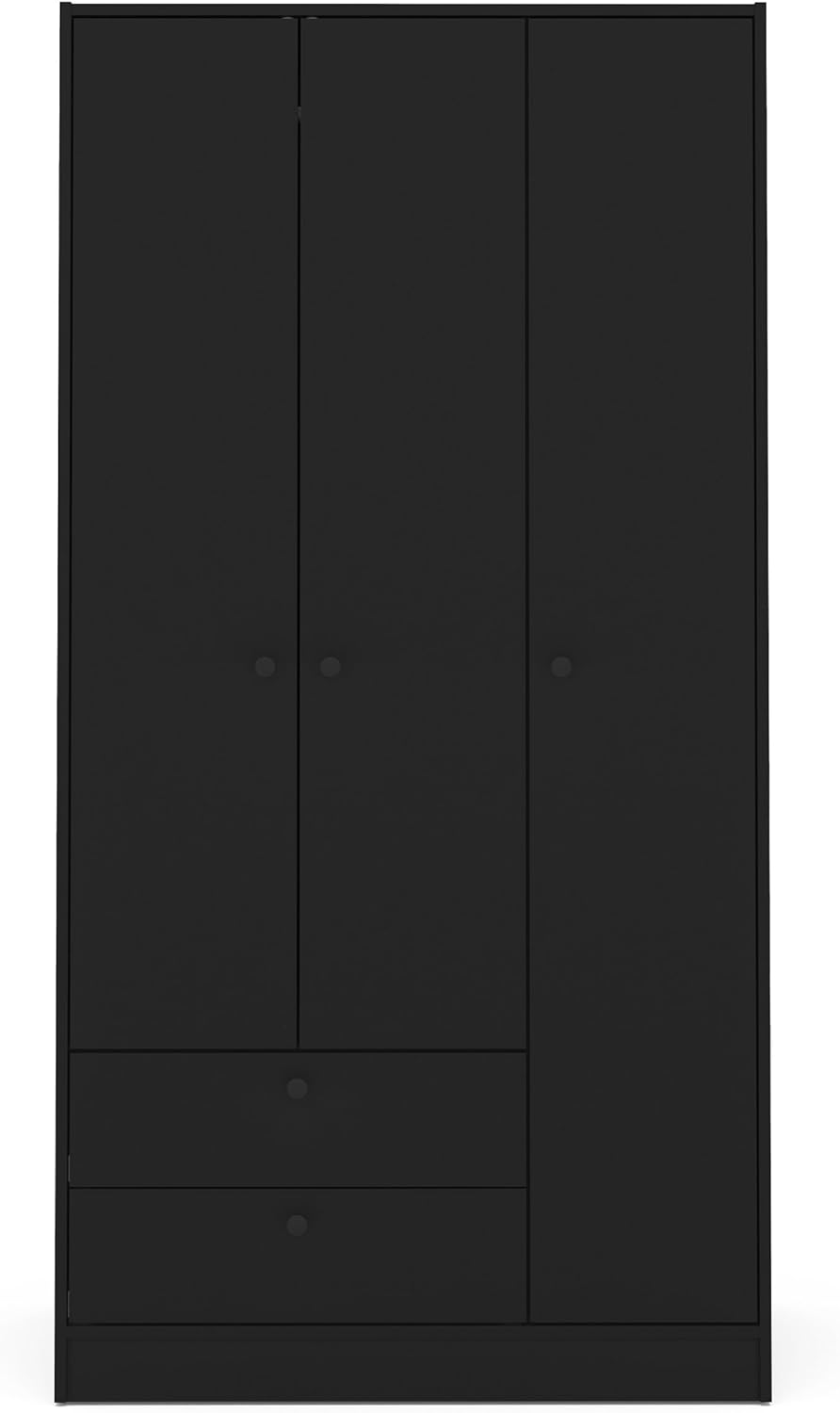 Black 3-Door 2-Drawer Wardrobe D26506