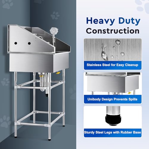 50” Dog Bathing Station with 304 Stainless Steel Tank V1645