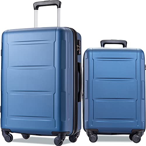 2 Piece Expandable ABS Hard Shell Luggage Set with TSA Lock, 20in+28in, Green C857926