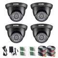 4 Pack 1/3 1000TVL 960H Security Surveillance CCTV Camera Kit K875037