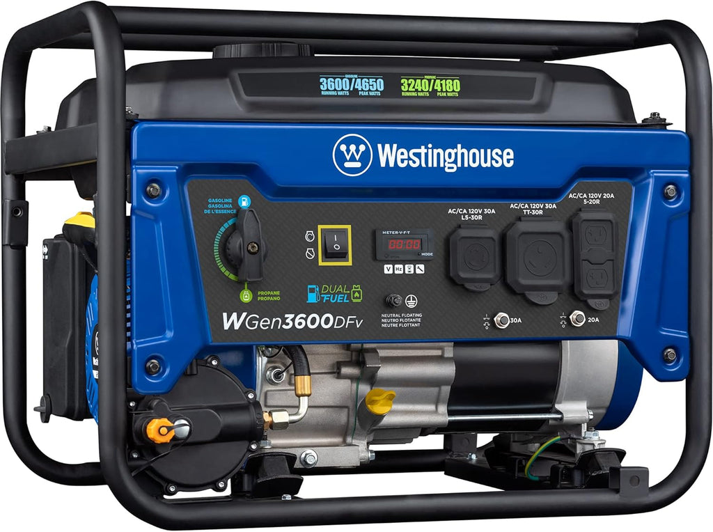 Portable Gas Powered Generator 3600 Rated 4650 Peak Watts J573217