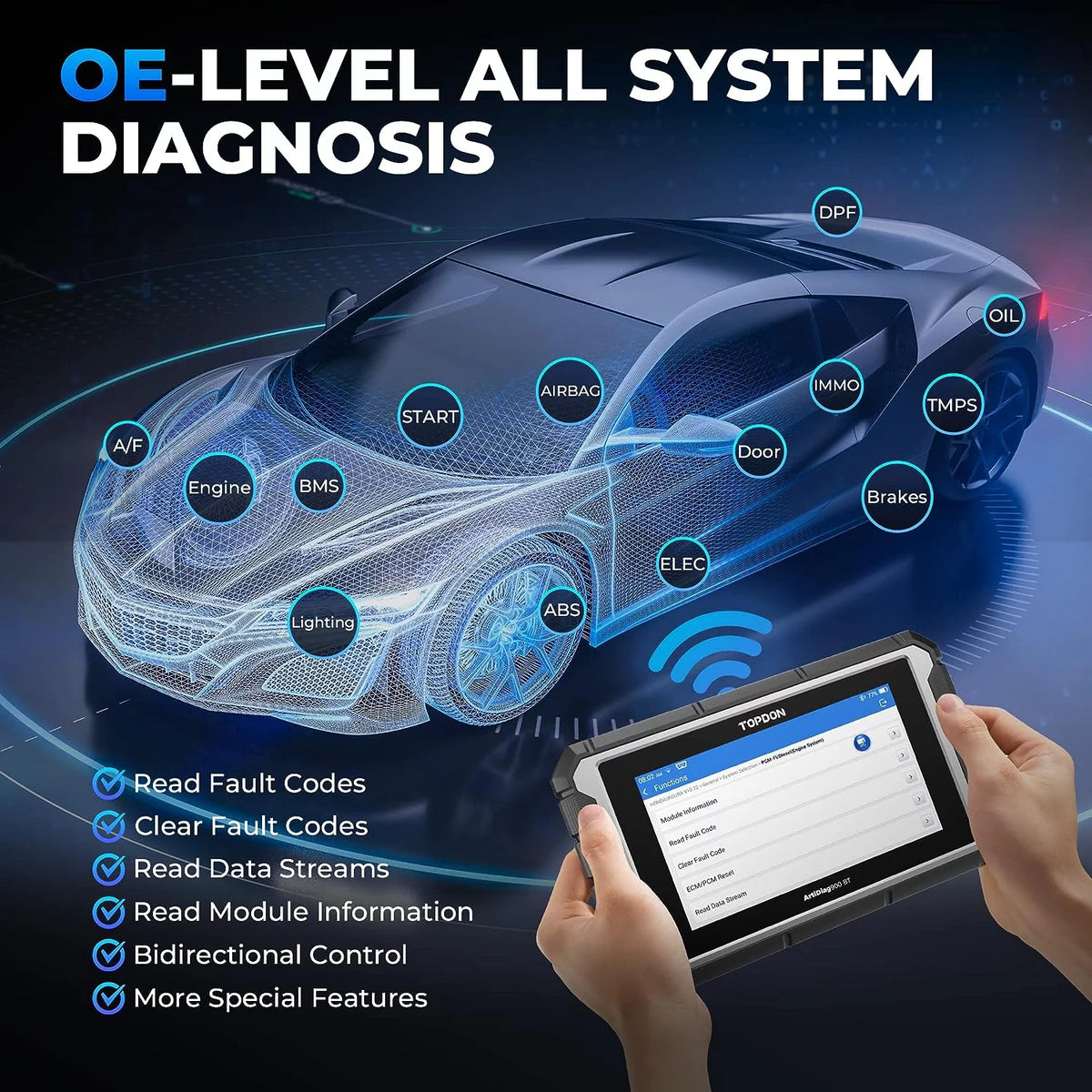 Bidirectional OBD2 Scanner Diagnostic Scan Tool with ECU Coding Q71032