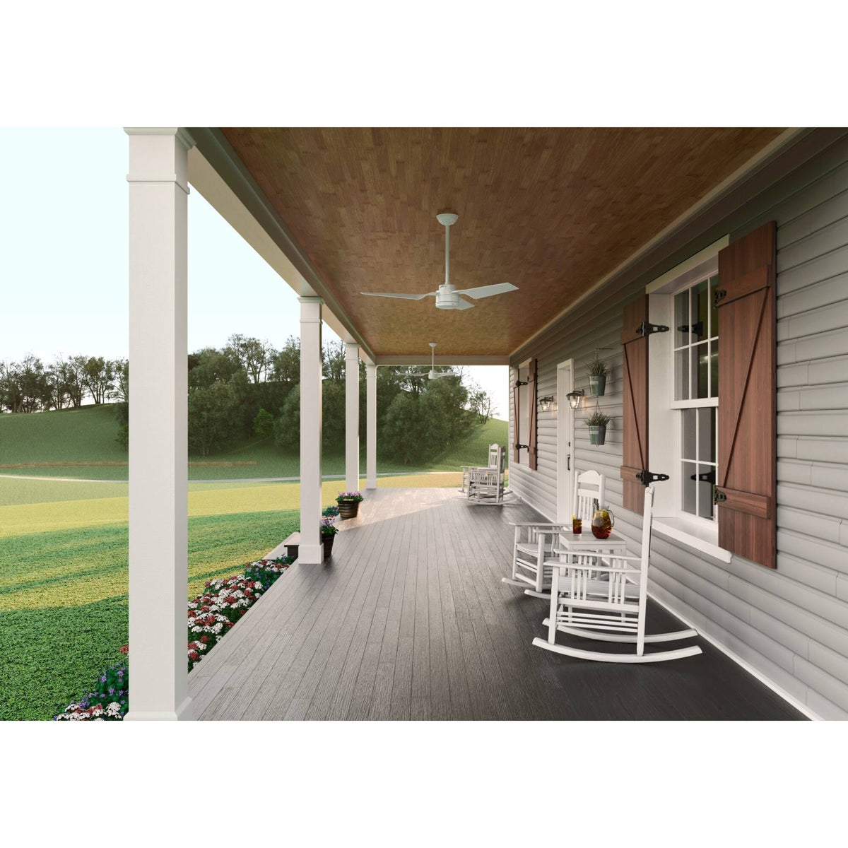Outdoor Ceiling Fan Fresh White I481