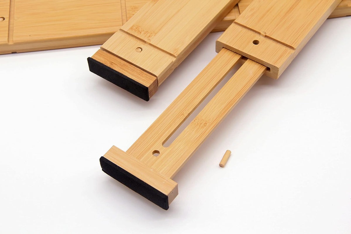 4 Pack Bamboo Drawer Dividers with 9 Inserts Z63008