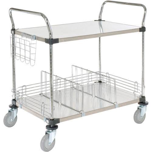 Stainless Steel Utility Cart 2 Shelves T763981