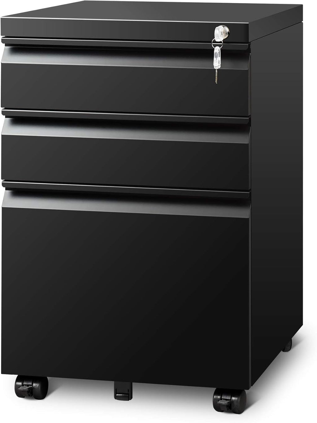 White 3 Drawer Mobile File Cabinet C995