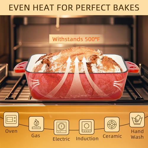 Enameled Cast Iron Loaf Pan with Lid S22606