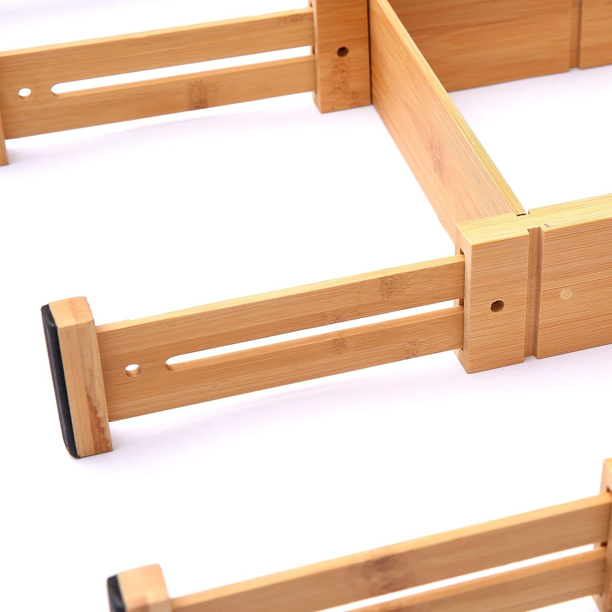 4 Pack Bamboo Drawer Dividers with 9 Inserts Z63008