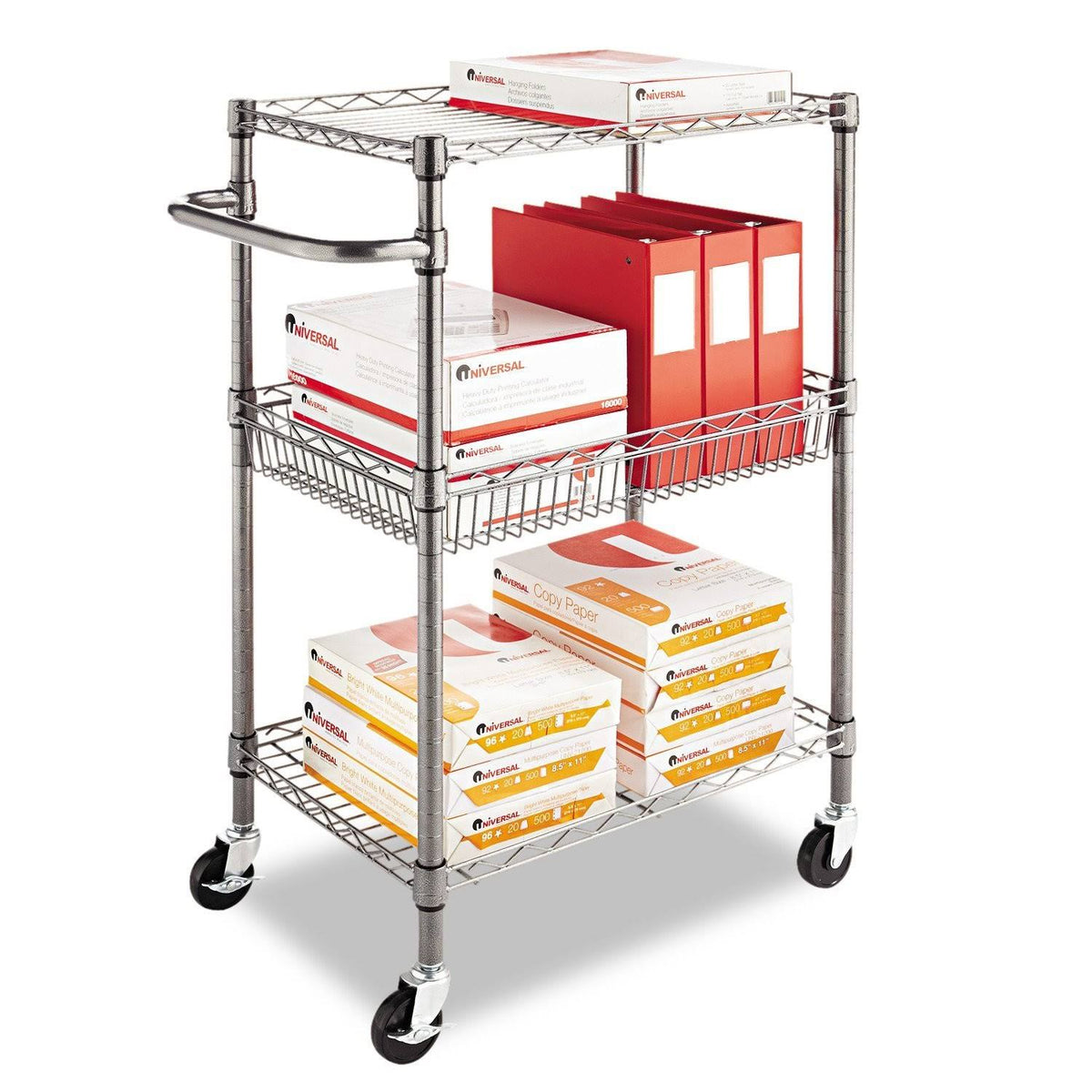 3-Tier Wire Rolling Cart J896