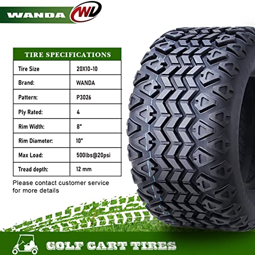 22x11-12 Golf Cart ATV Tires 4 Ply W416
