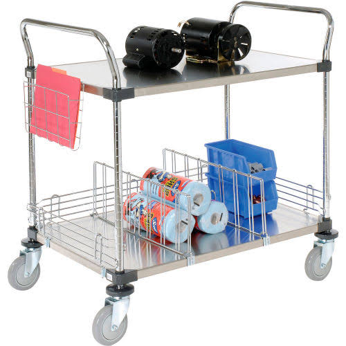 Stainless Steel Utility Cart 2 Shelves T763981