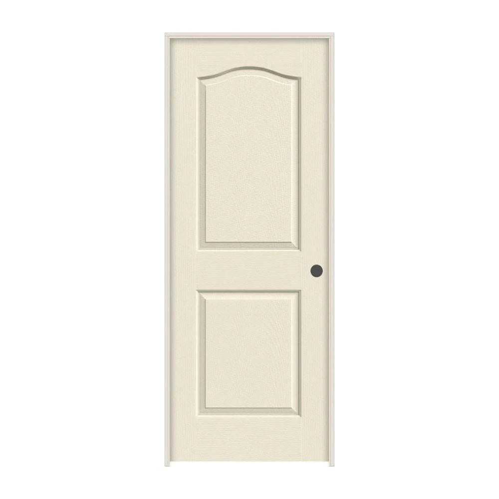 28 in. x 80 in. Primed Left-Hand Textured Solid Core Molded Composite MDF Single Prehung Interior Door V816041