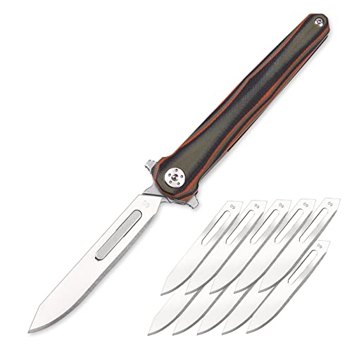Folding Utility Knife with 10pcs Replaceable Razor Blades D754542