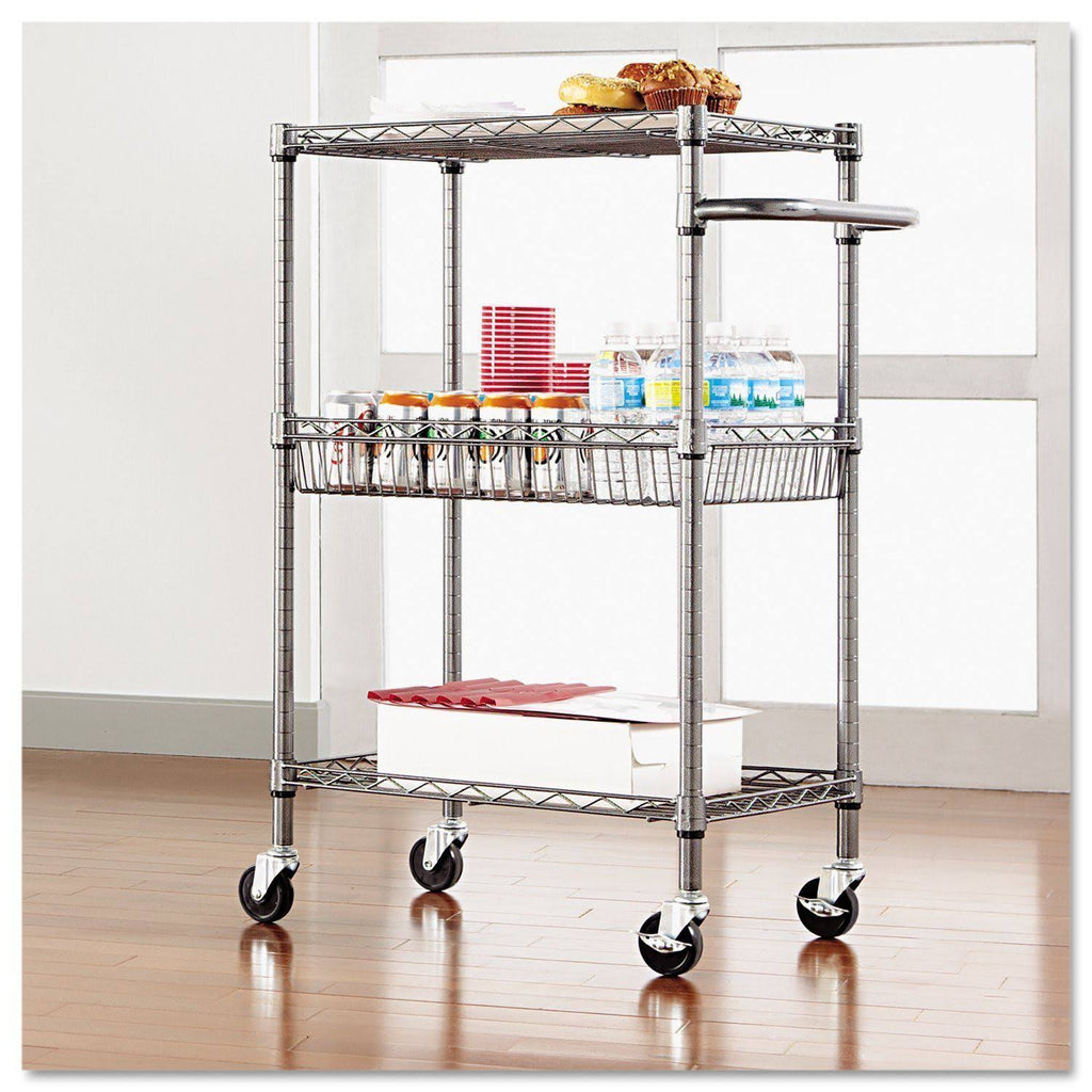 3-Tier Wire Rolling Cart J896