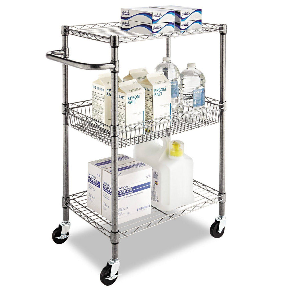 3-Tier Wire Rolling Cart J896