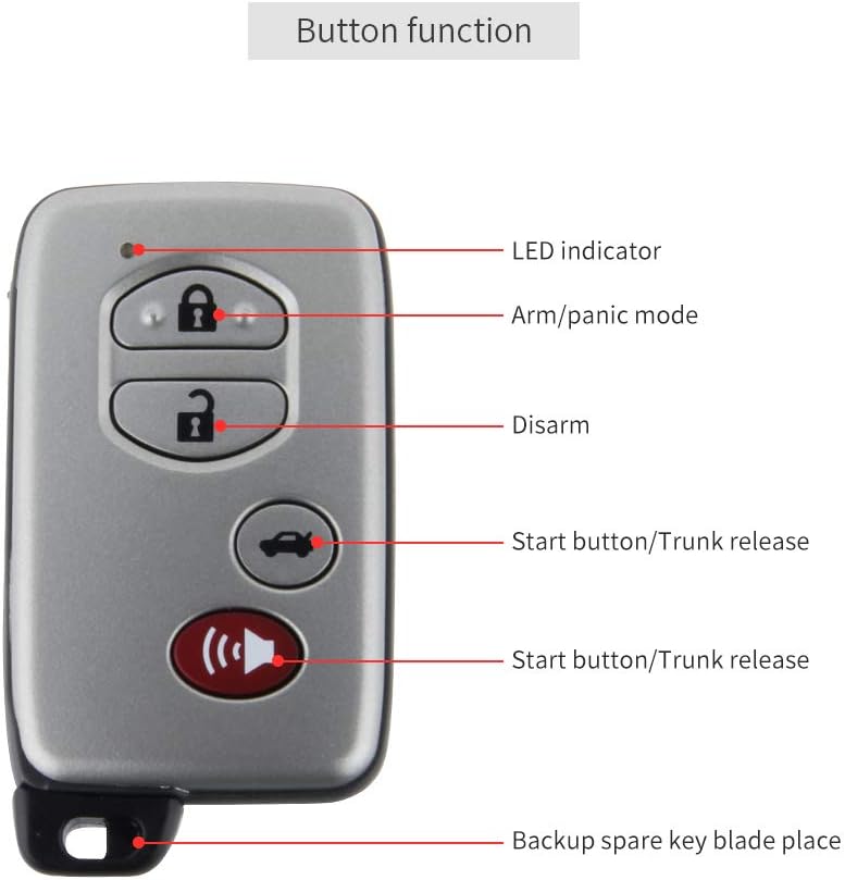 Smart Key PKE Car Alarm System Push Start Stop Button Keyless Go DC12V E8984