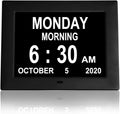 Digital Day Clock 8 Alarms Auto-Dimming Extra Large C52459
