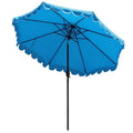 9ft Scallop Tilt Crank Patio Umbrella H409609