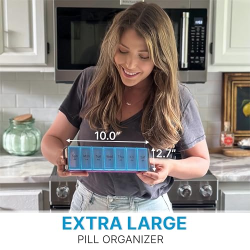 7 Day Pill Organizer with AM PM Compartments P72361