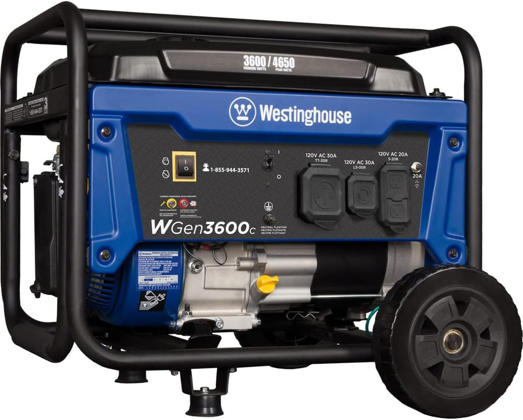 Portable Gas Powered Generator 3600 Rated 4650 Peak Watts J573217