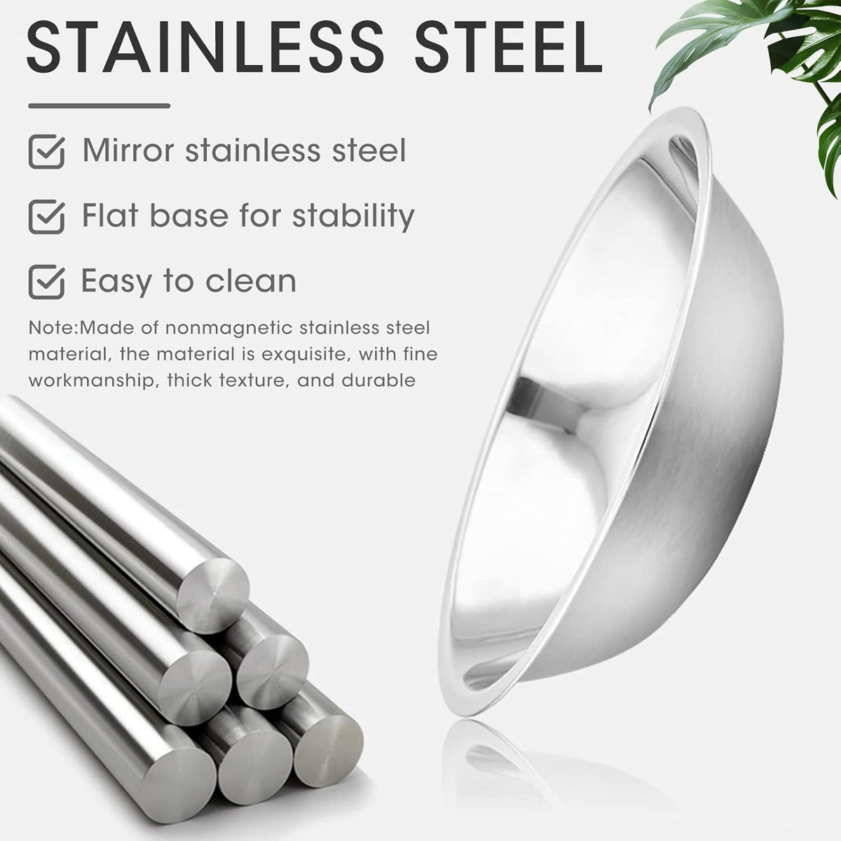 3 Quart Set of 3 Stainless Steel Mixing Bowl V43835