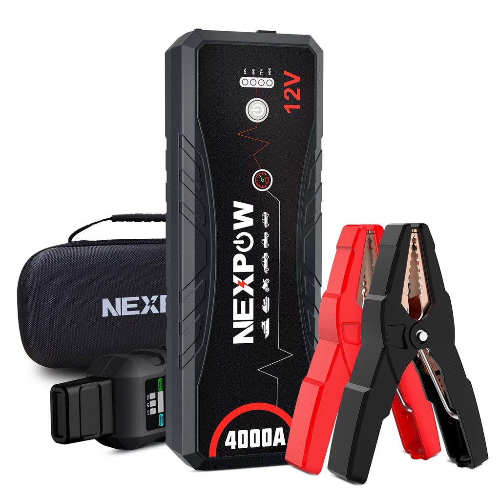 4000A Peak 24000mAh 12V Portable Jump Starter with LED Light B382534