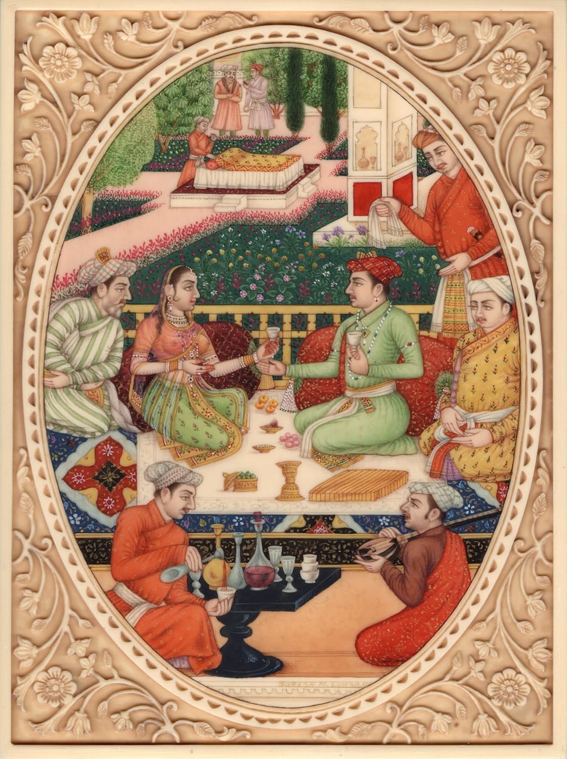 Handmade Mughal Garden Art Painting X851430